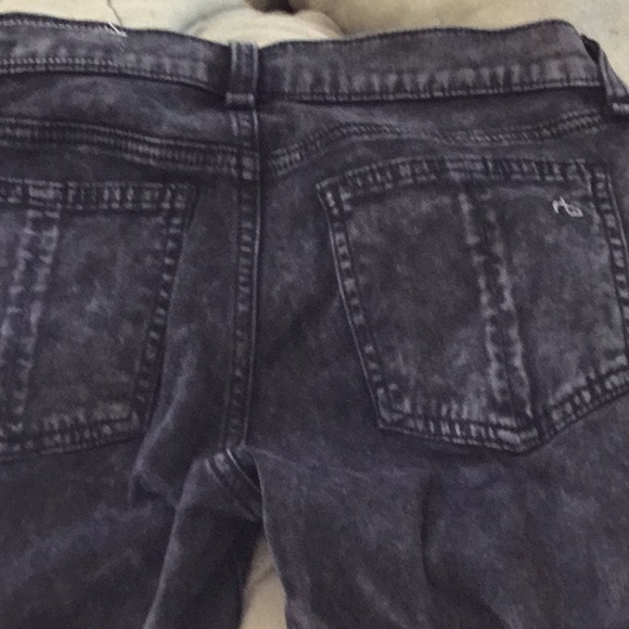 Rag & Bone Acid Wash Black Leggings Skinny Jeans Denim - Picture 7 of 8